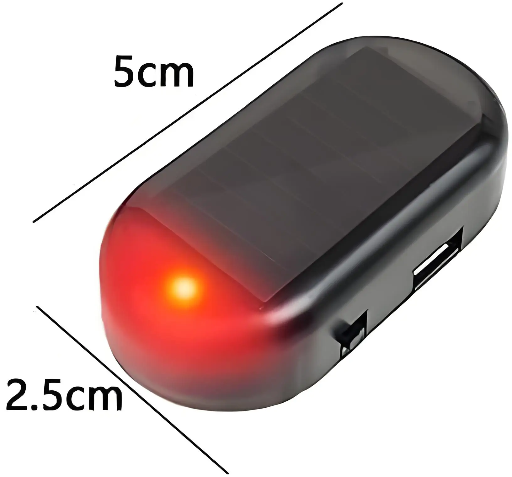 تعمل بالطاقة الشمسية سيارة مكافحة سرقة الحذر مصباح LED وامض تقليد سيارة وهمية أمنية ضوء مقلد الدمية إنذار تحذير لاسلكي