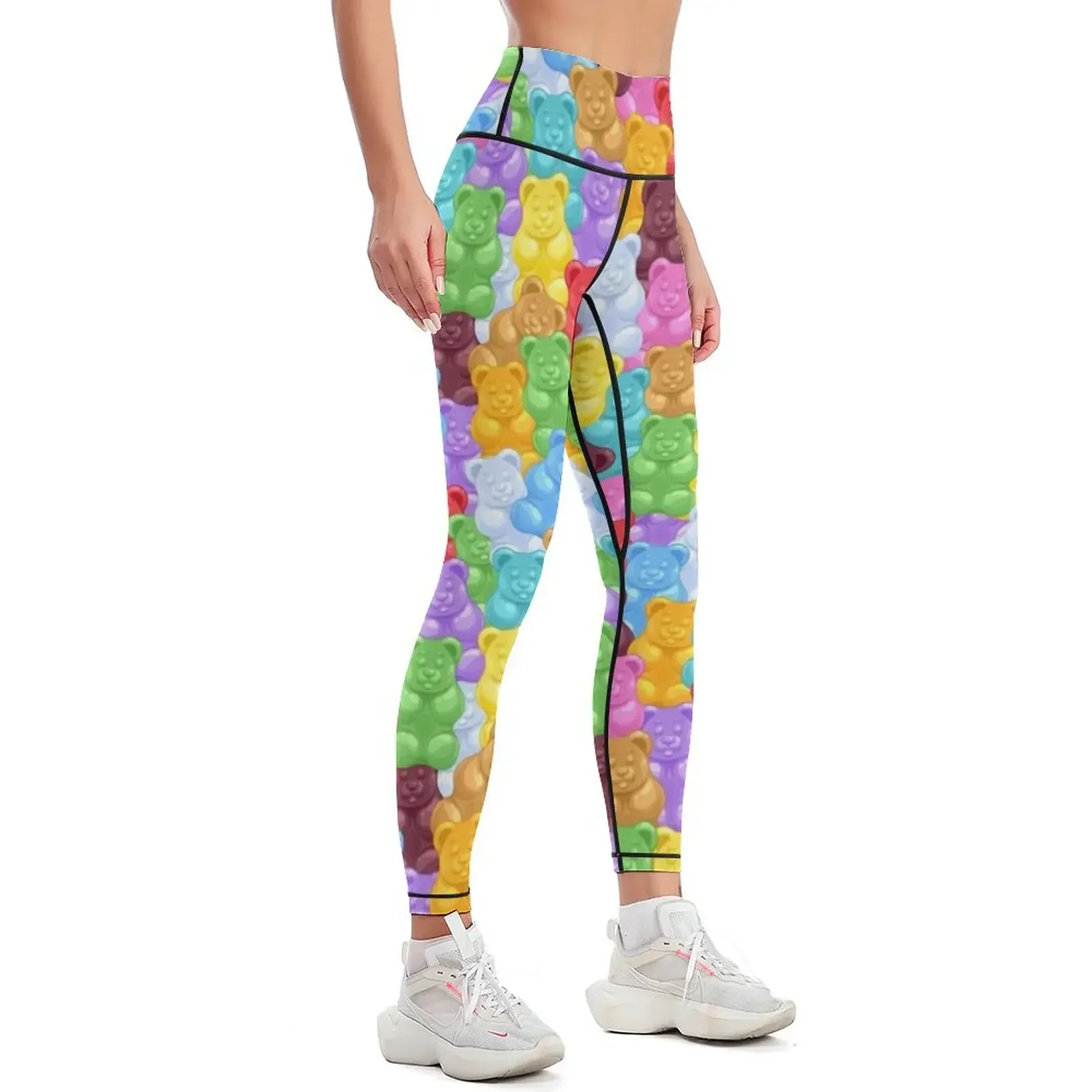 Rainbow Gummy Bears Leggings trousers gym pants sporty woman push up sports woman gym Womens Leggings