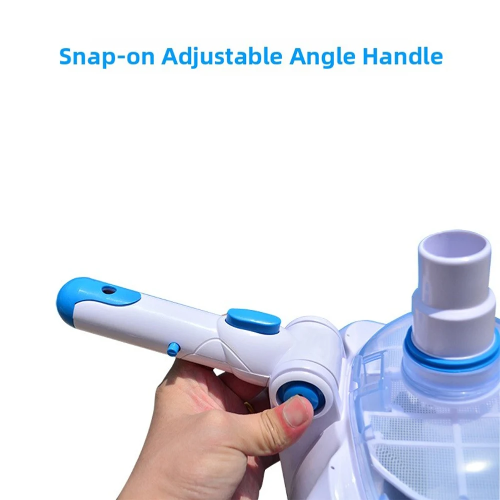 Vacuum Head for Pool Maintenance Systems Compatible with Vinyl Tile Concrete Surfaces and Standard Pool Hose Connections