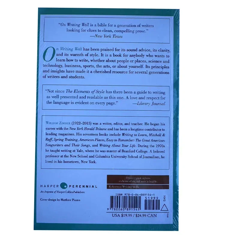 On Writing Well By William K. Zinsser The Classic Guide To Writinhg Nonfiction Learning English Writing To Learn Books