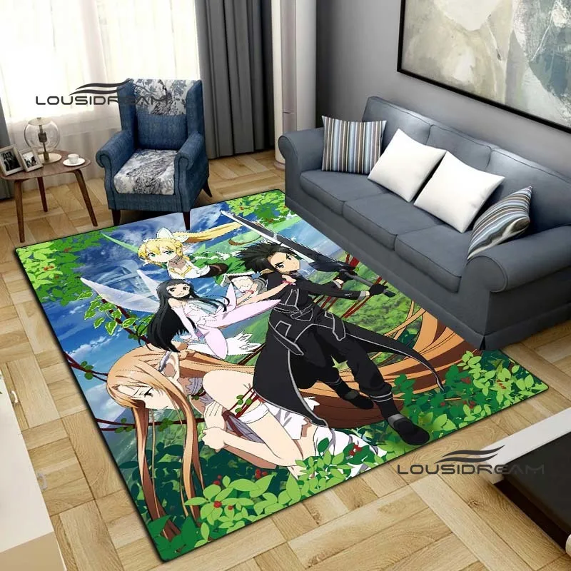 Sword Art Online anime Rugs Fashion 3D printing SAO Living room Bedroom Large area soft Carpet Home Children's room floor Mat