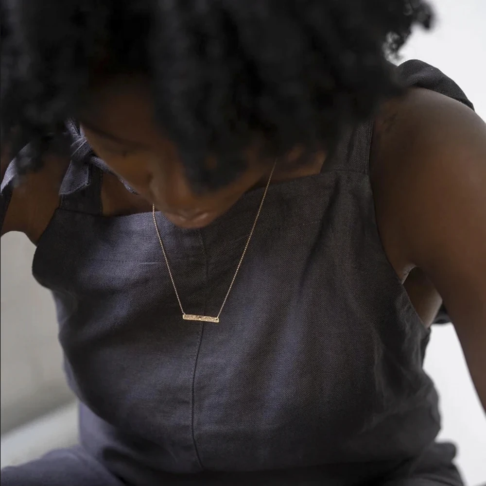 

Necklaces 14K Gold Filled Choker Handmade Hammered Gold Bar Pendant Boho Collars Jewelry for Women Party Birthday Daily Gifts