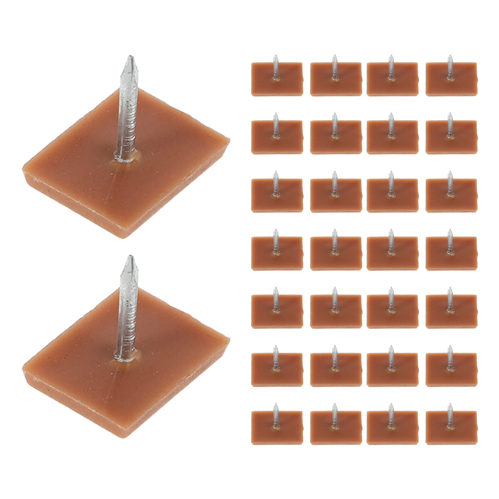 

30Pcs Rectangular Nail-on Furniture Sliders Strong Plastic Leg Caps Anti-Scratch Chair Glides for Tables Chairs Floor Protection