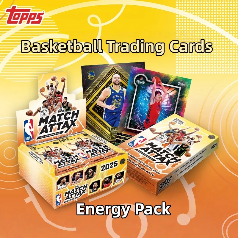 Topps NBA Match Attax Juego de cartas coleccionables de baloncesto Original Power Super Energy Pack Colección Estrella de baloncesto Juguete Merch Regalo