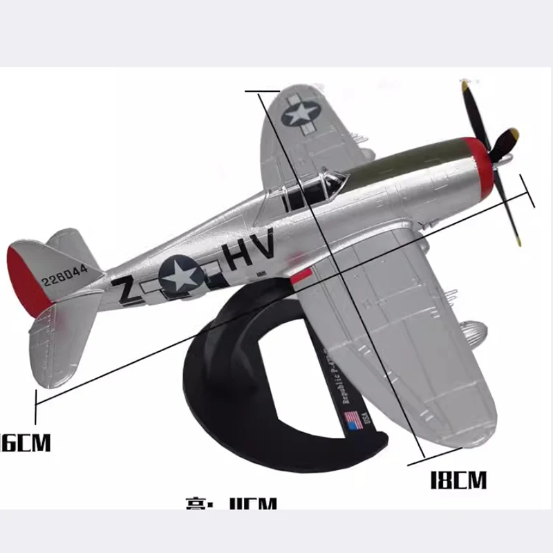 Diecast 1:72 Scale Thunder P47 P-47D propeller fighter Alloy Finished Simulation Model Souvenir Gifts For Adult Boy