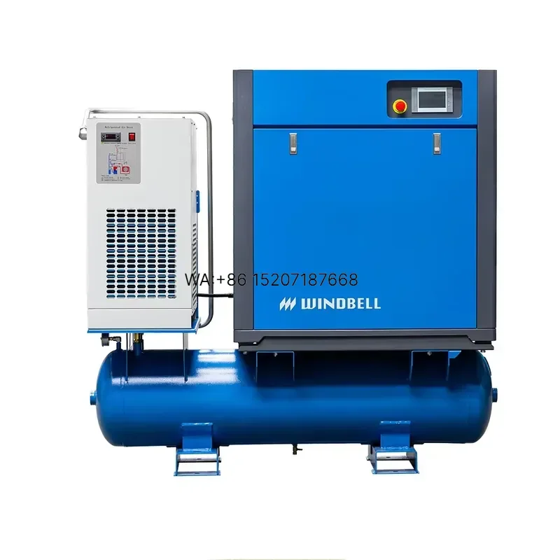 Wmwmnu for Four in One Fixed Speed 7.5KW 10HP All in One Screw Air Compressor with Air Dryer 380V Tank 200L