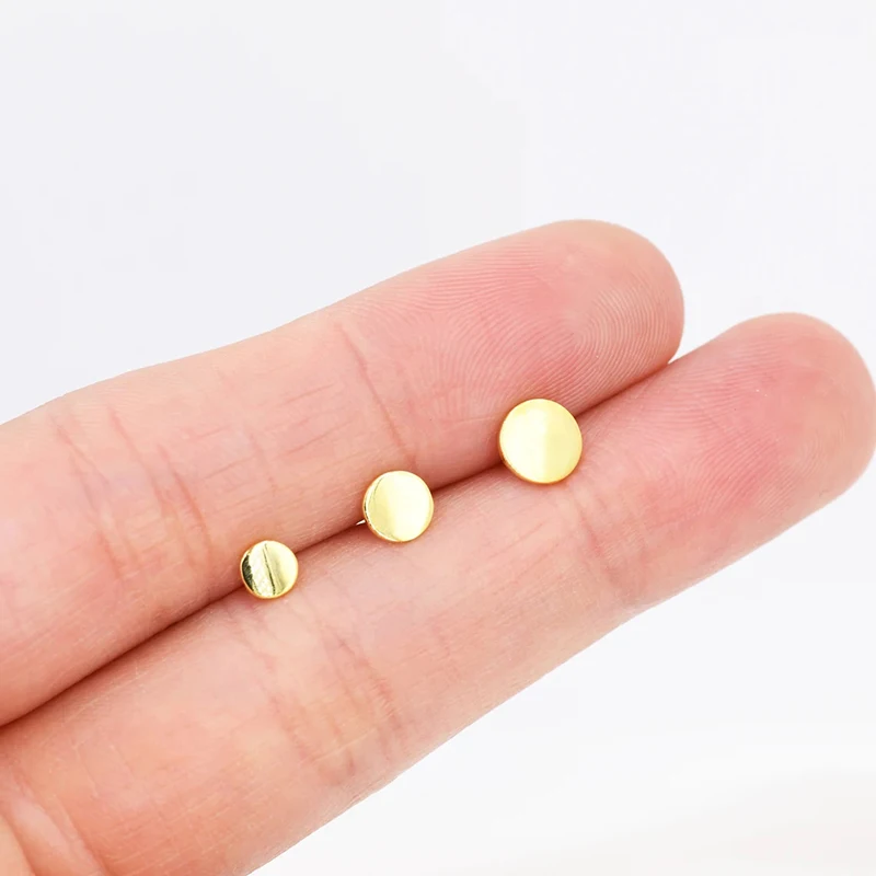 925 Silver Ear Needles Minimalist Round Mini Stud Earrings For Women 2mm-6mm Exquisite Perforated Earrings Fashion Party Jewelry