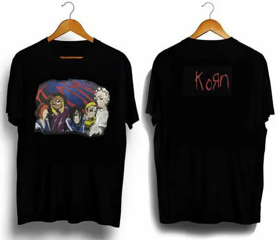 

2 sides reprinted Korn Unisex Chibi Band Music Concert T-shirt TE3235