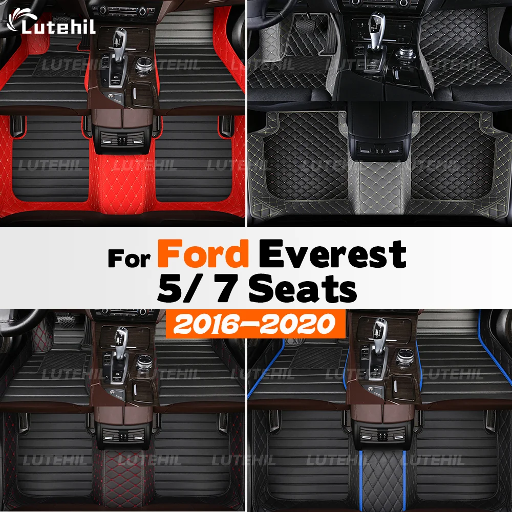 

For Ford Everest 5/7 Seats 2016-2020 Custom Car Floor Mat Automobile Carpet Cover Interior Accessories Protective