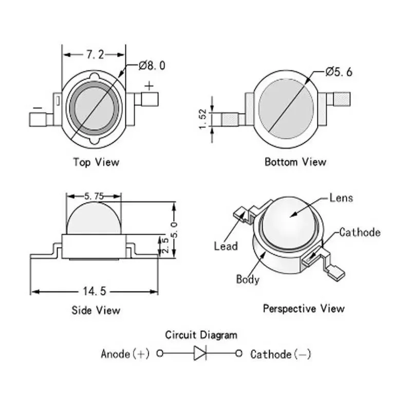 50PCS 1W 3w High power LED Lamps beads white warm Natural cold white Chips high light lights