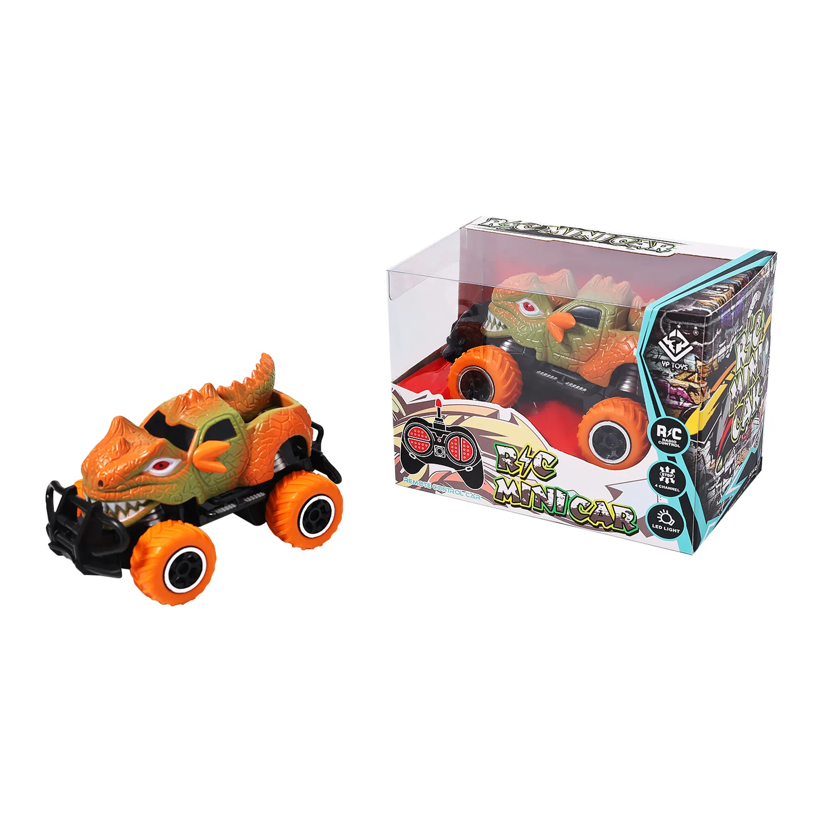 Voiture jouet pour enfants avec télécommande, voiture de conduite à 4 roues en forme de dinosaure, cadeaux idéaux pour les enfants