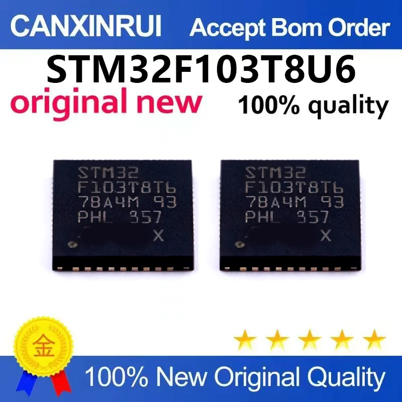 （5pcs-10pcs）Brand new original STM32F103T8U6 ARM Cortex-M3 32-bit microcontroller QFN-36