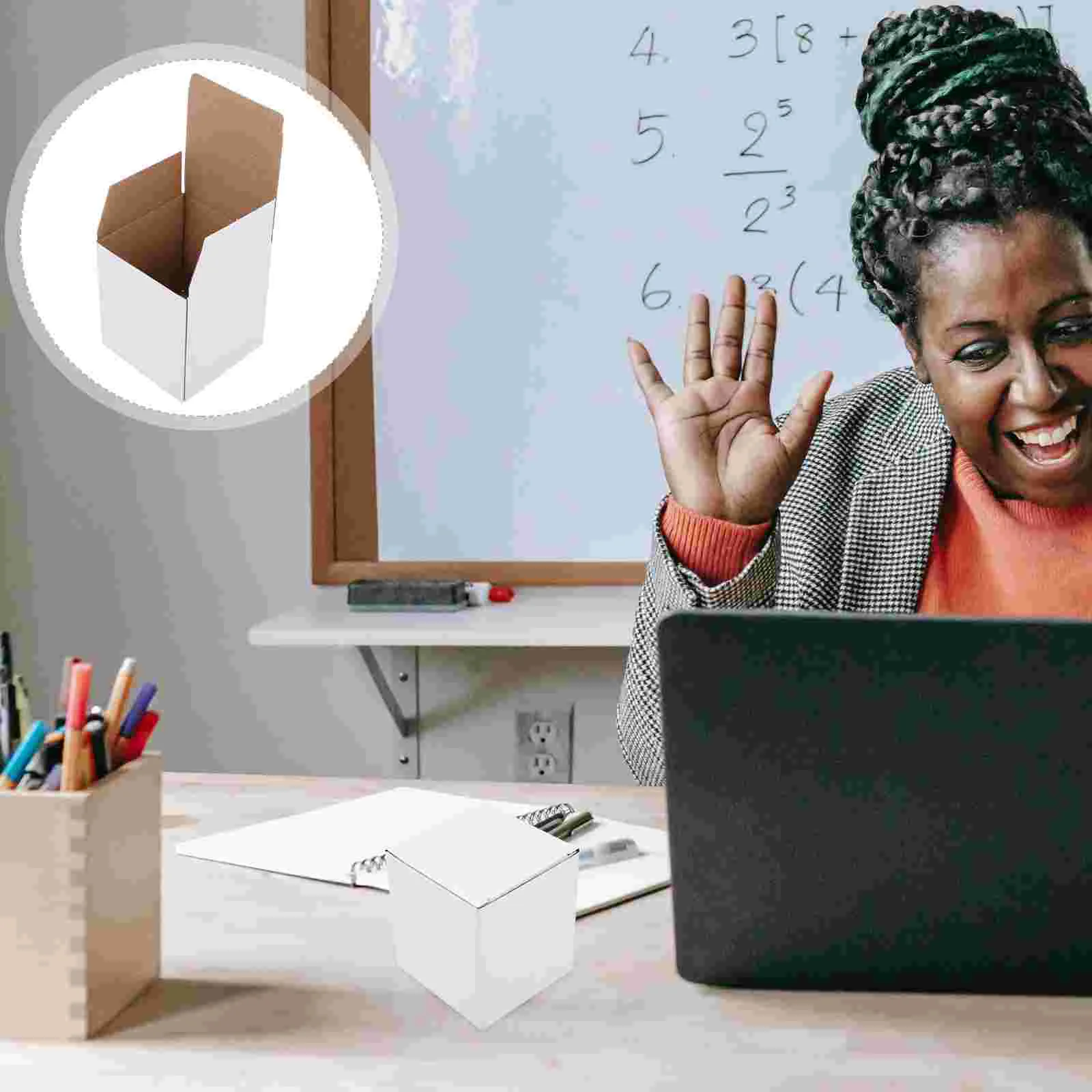 10 Pcs Packing Boxes Storage Chalk Packaging Cartons Corrugated Paper Advanced Practical Buckle Monitor Holders