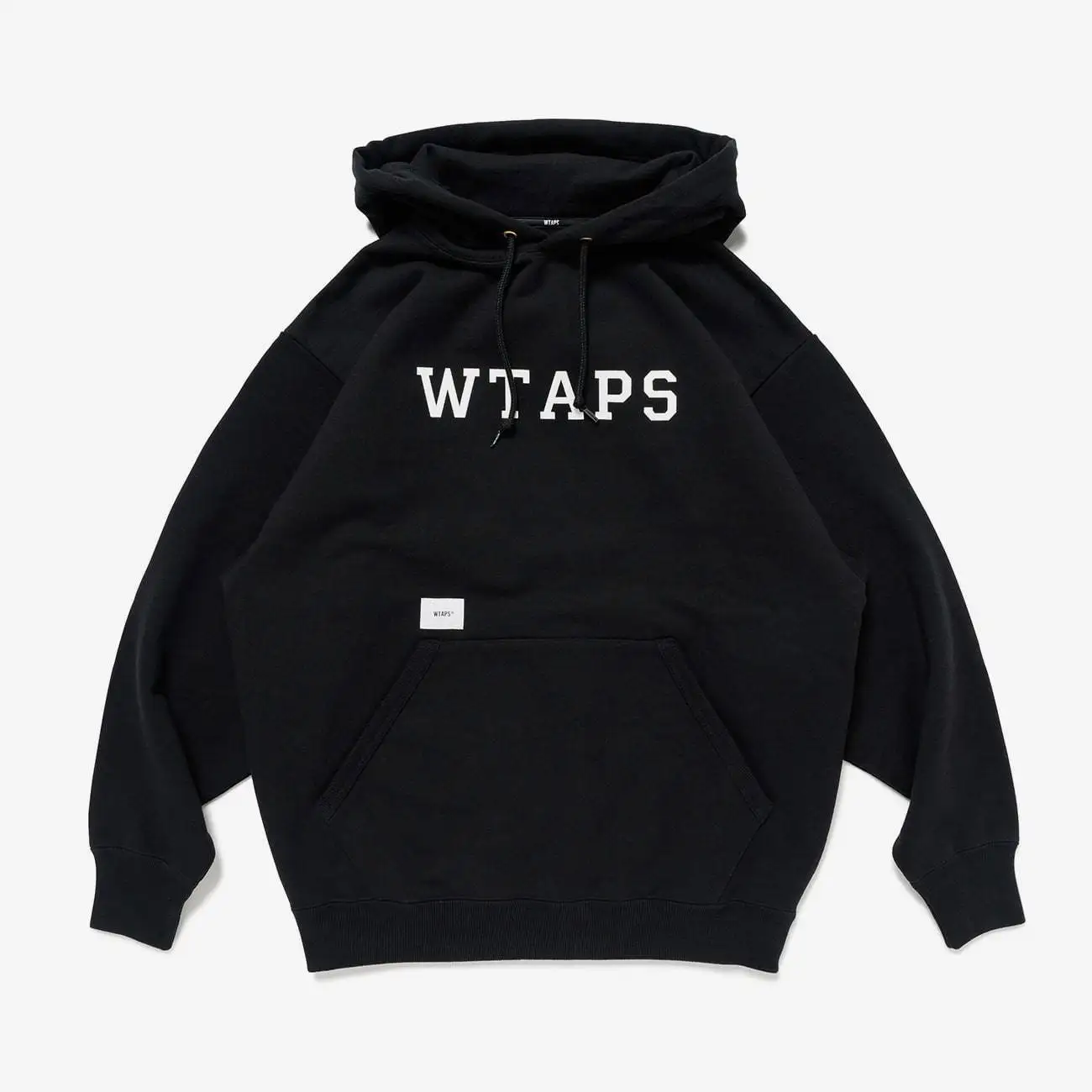 

WTAPS 2026 letter printed hooded sweatshirt for men, Japanese-style loose solid color coat hoodie