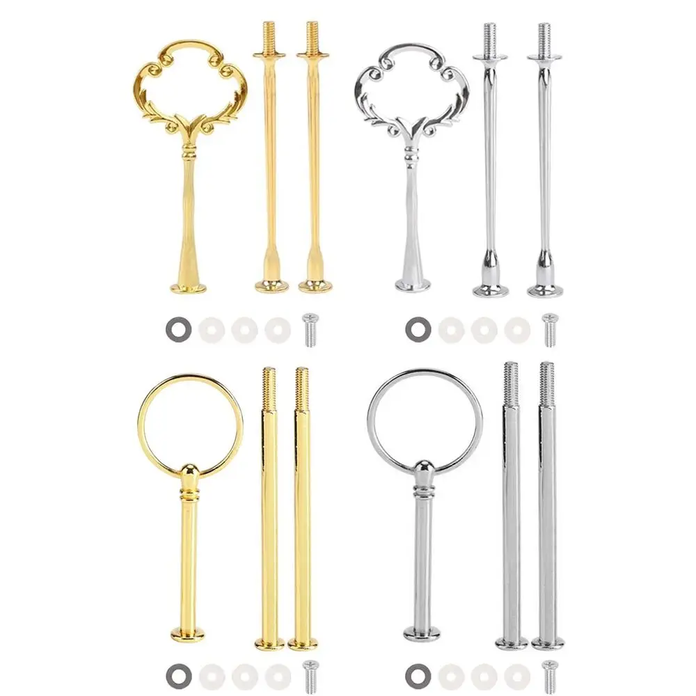 Cake Plate Handle 2 Tier Cake Plate Stand 3 Tier Zinc Alloy Cake Cupcake Holder Cake Stand Wedding Party