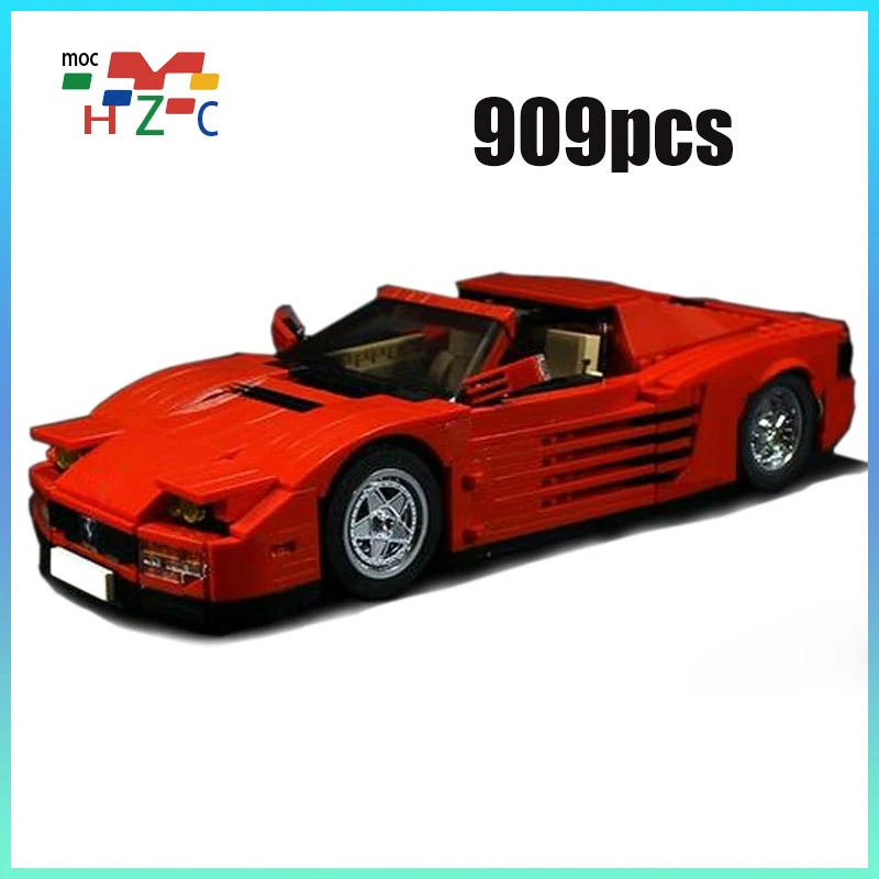 

Supercar models Testarossa Coupe and Roadster 2 in 1 fit building blocks for children educational gift MOC-24335