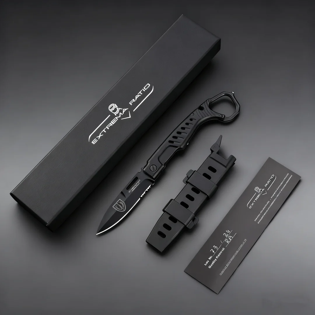 

MH-STEALTH Ghost Tactical Folding Knife, Camping Multi-Functional Convenient Bag Hanging Knife, Sharp Fruit Knife