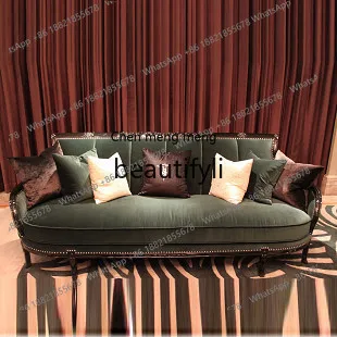 

Fabric three-person sofa postmodern