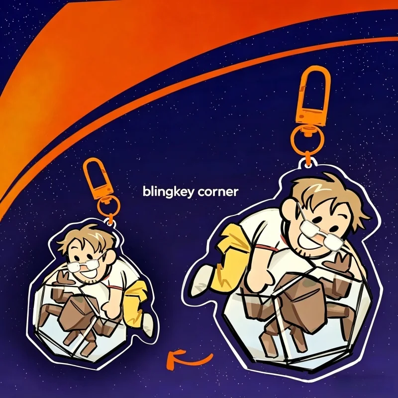 Llavero de acrílico Project Hail Mary Grace y Rocky - Bonito colgante de merchandising de libro de ciencia ficción - Regalo para fans de la novela de Andy Weir y adorno para bolso