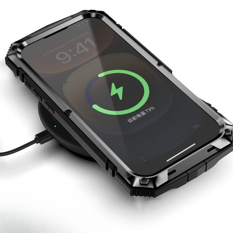 New Metal Phone Case For iPhone 16e 15 Pro Max 14 Plus Luxury Aluminum Shockproof Cover Full Protection Military Shell