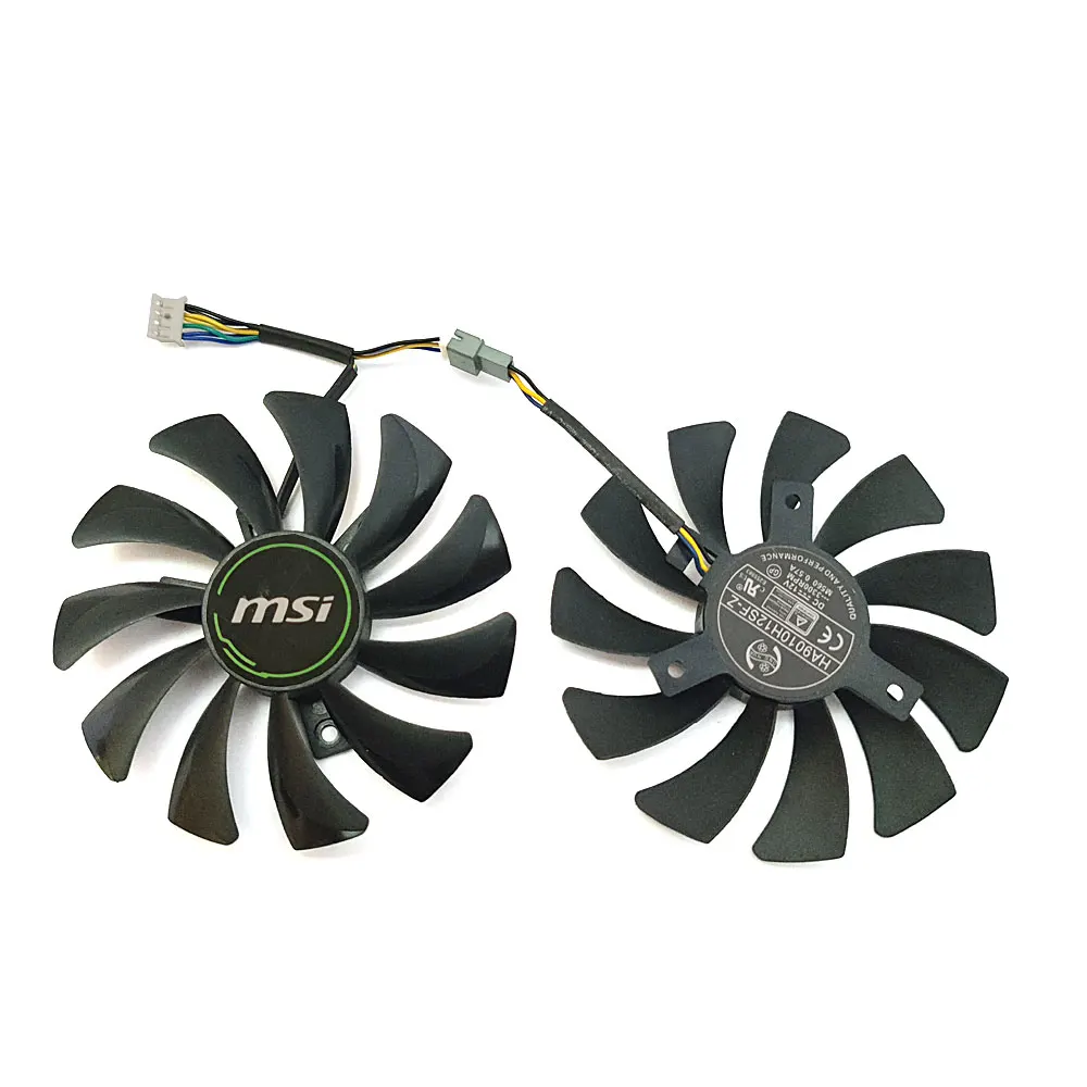 MSI GeForce GTX 1660 VENTUS GPU 냉각 팬, HA9010H12F-Z GTX 1660 1660TI, RTX 2060 VENTUS 비디오 카드용, 정품 85mm, 신제품