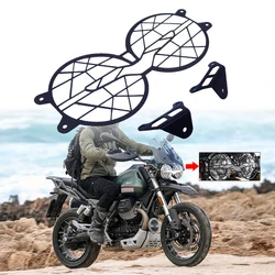NEW Motorcycle Folding Headlight Head Light Guard Protector Grill Double Protection Cover For Moto Guzzi V85TT V85 TT V 85 TT