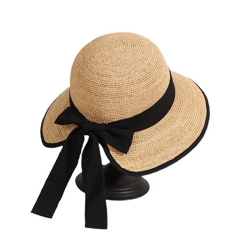 

Women's Summer Bow Tie Straw Hat Outdoor Leisure Sunscreen Sunshade Sun Hat Elegant Breathable Sun Hat Outing Holiday Beach Cap