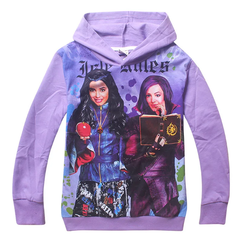 Big Girls Hoodies Cartoon Descendants Clothes for 8-13Years Adolescent Girls Children Hooded Sweatshirts Cotton Girls T Shirts