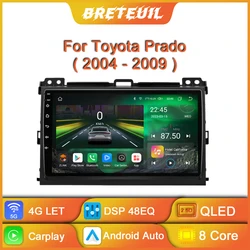For Toyota Land Cruiser Prado 120 Car Radio Android Multimedia Player GPS Navigation Carplay Screen Auto Intelligent Stereo