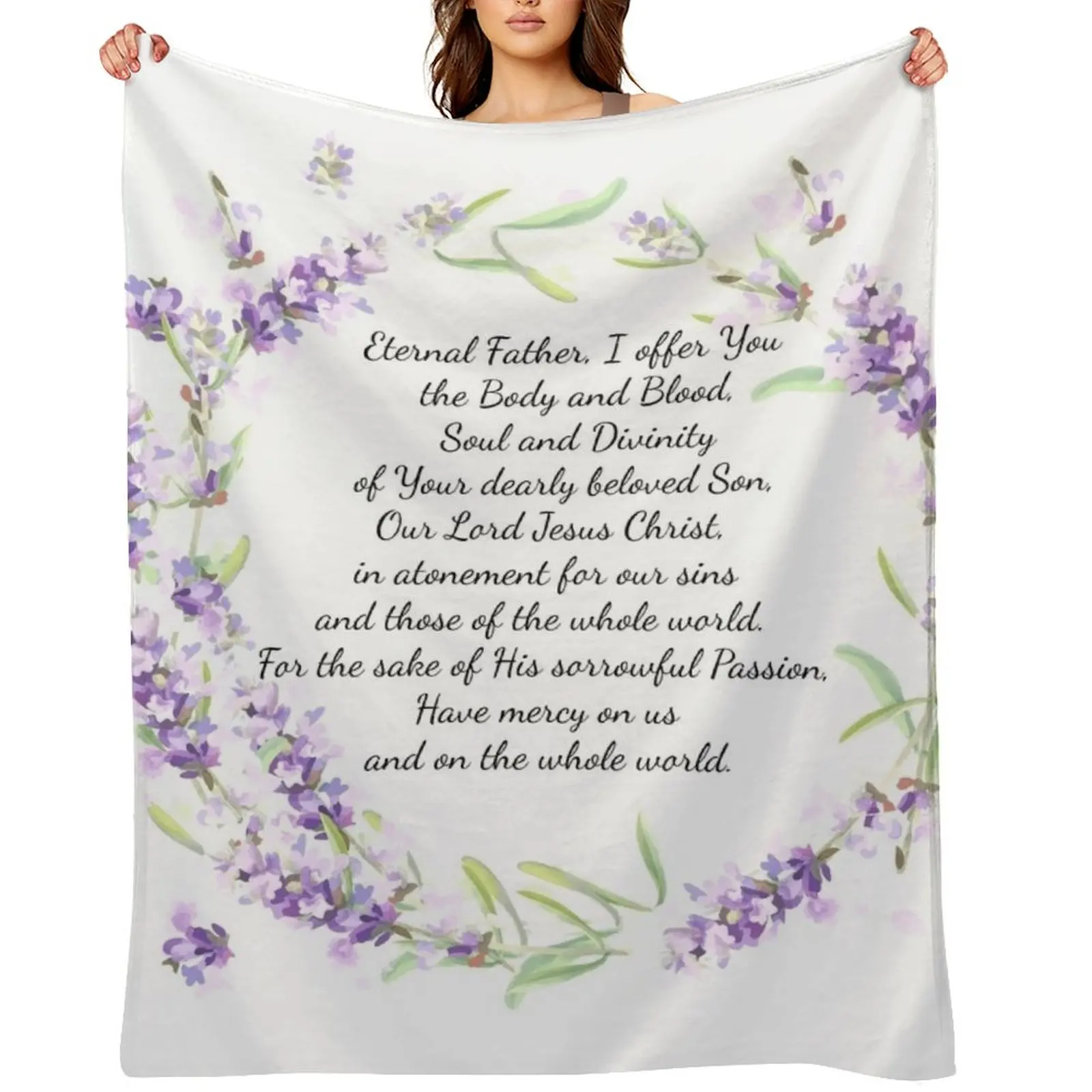 

Chaplet of Divine Mercy Throw Blanket Vintage Picnic blankets and throws For Baby Blankets