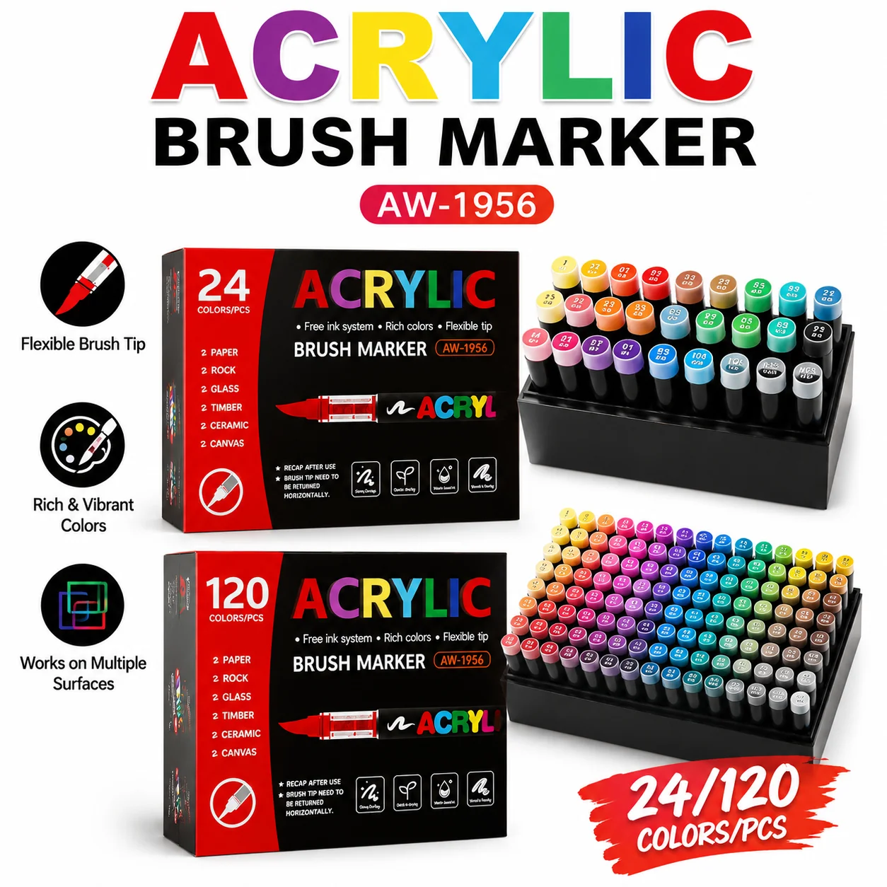 conjunto-de-marcadores-de-tinta-acrilica-a-prova-d'Agua-com-24-120-cores-marcadores-profissionais-para-pintura-desenho-e-artesanato-diy