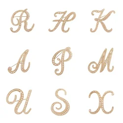 Fashion 26 Letter Luxury Pearl Brooch Ladies Banquet Wedding Accessories Jewelry
