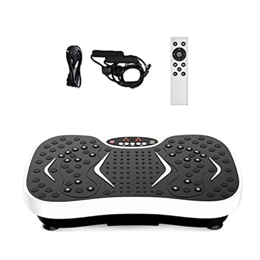 

Whole Body Exercise 3D Vibration Platform Plate Fitness Massager Machine Slim for home gym use ABS plastic body black color ult