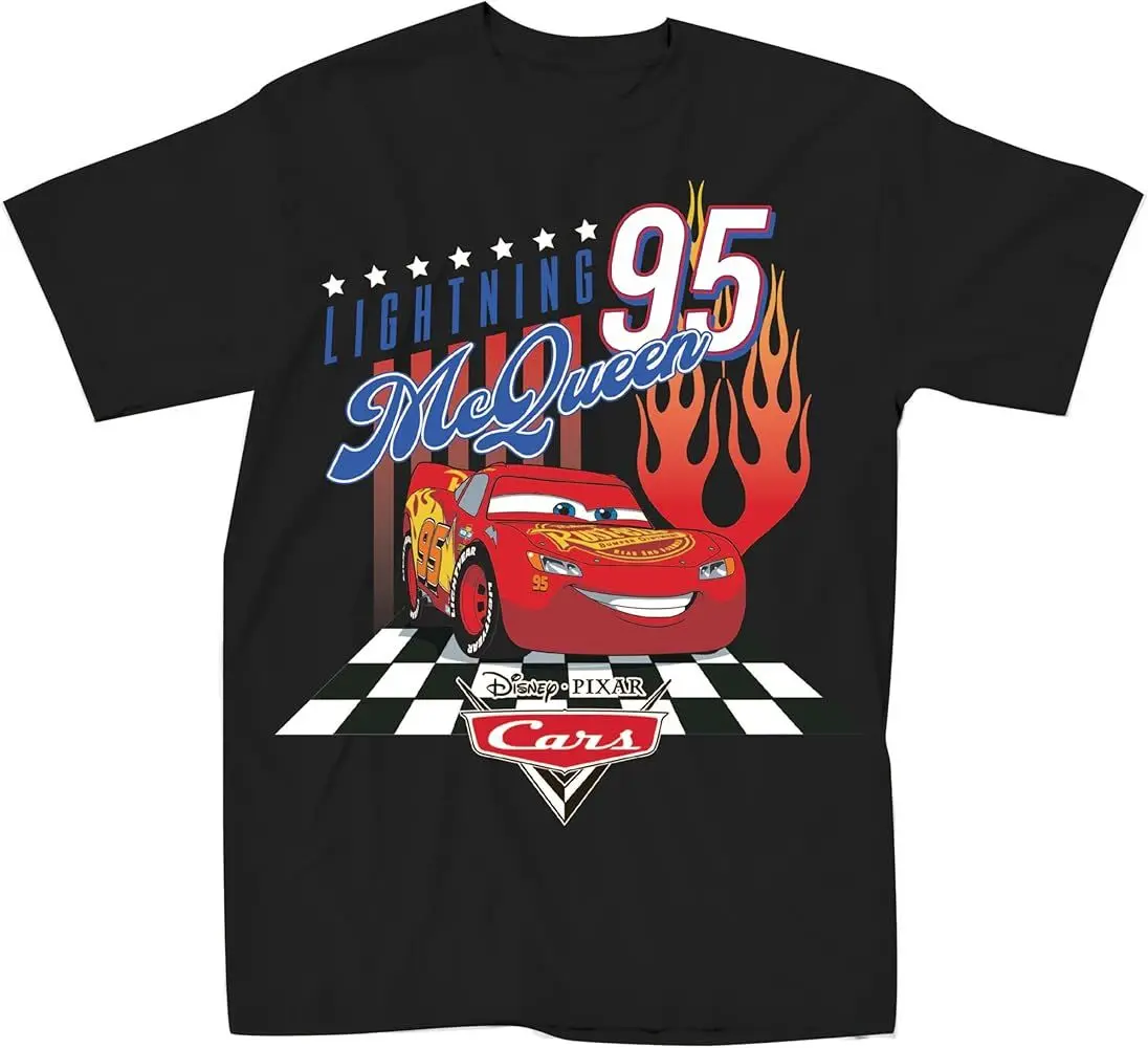 

Car Racing Story Lightning McQueen Animation Short-sleeved T-shirt Children's Summer Disney Clothes Parent-child Outfits