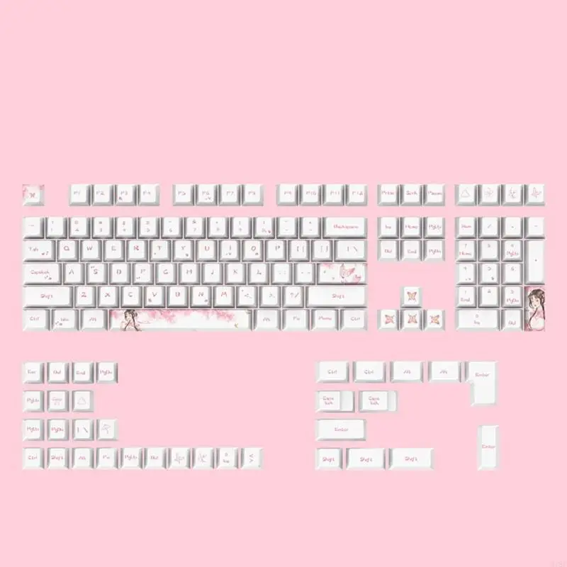 Cherry 108 Keys Keycaps untuk Gaming Keyboard Mekanik Tebal PBT Dye Sub Keycap