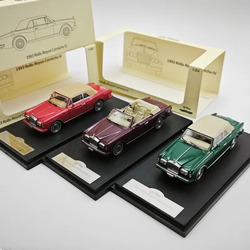 En stock - Coche clásico convertible IV a escala 1:64, modelo de coche réplica de aleación con techo convertible, juguete para niños, pieza central para habitación