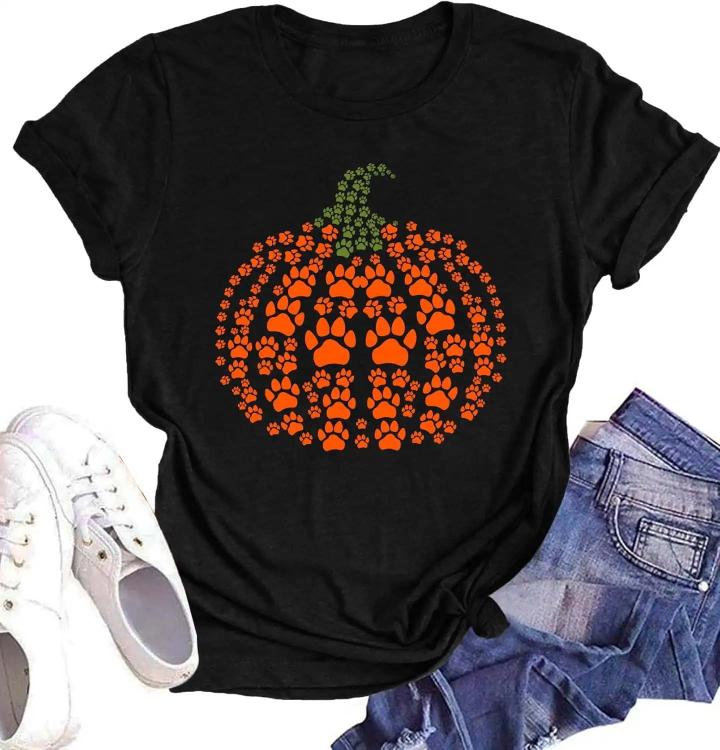Halloween Pumpkin Shirt Women Leopard Graphic Tees Short Sleeve Fall T-Shirt Thanksgiving Gift Harajuku streetwear Tops Tees