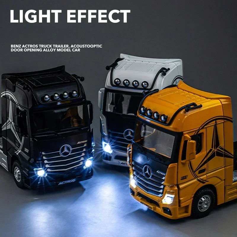 1:36 Mercedes-Benz ACTROS Simulation Alloy Truck Head Model with