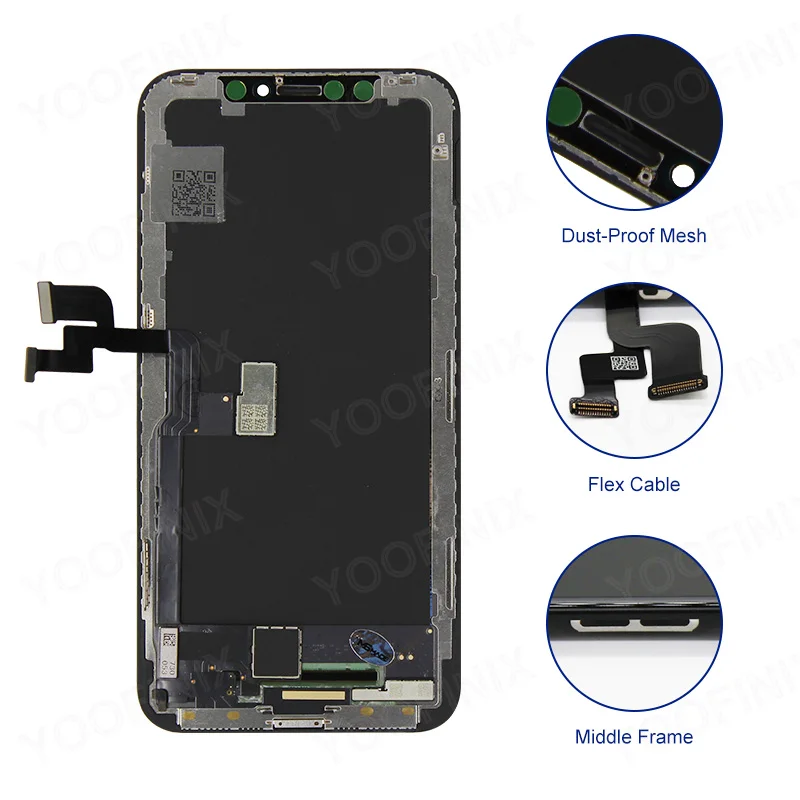 AAA+ OLED For iPhone X XR 11 LCD Display XS MAX 11 PRO MAX 12 Pro Incell Digitzer Assembly For iPhone X XS LCD Touch Screen