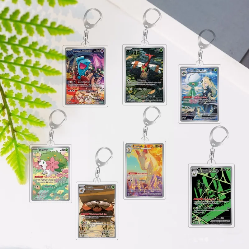 

Для Pokemon Shaymin Rapidash Crustle домашний акриловый брелок мультфильм рюкзак кулон милый орнамент украшения игрушки подарок