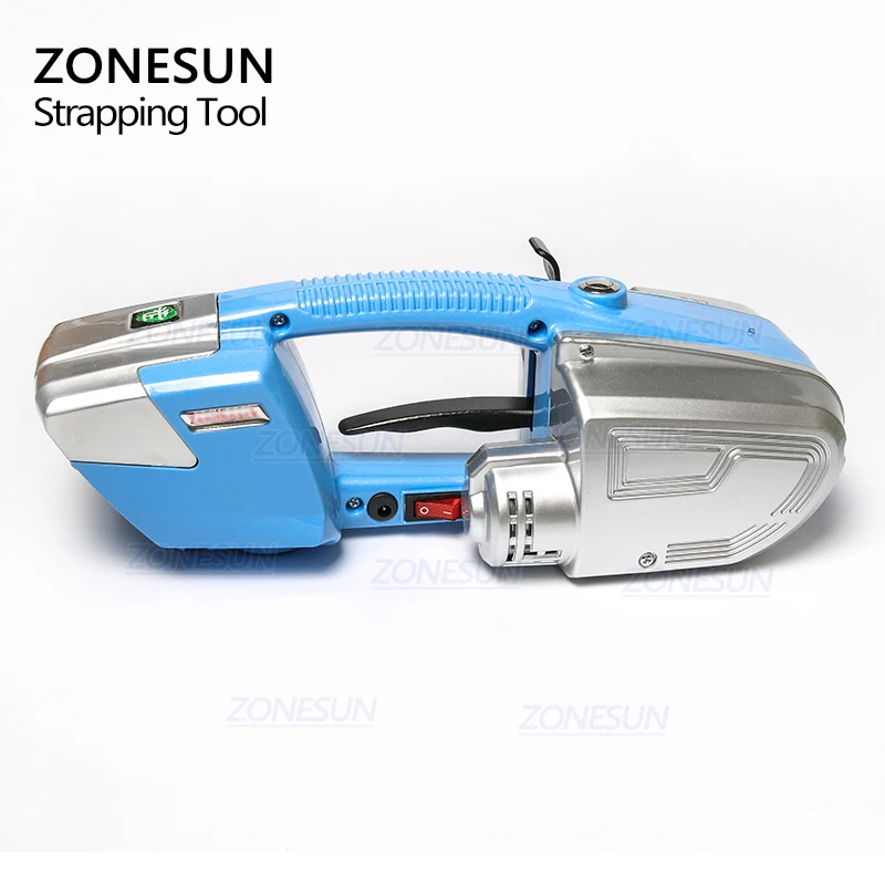 ZONESUN Battery Strapping Tools Hand Held PP PET Strapping Machine Plastic Belt Packaging Battery Strap Width13-16mm JD16