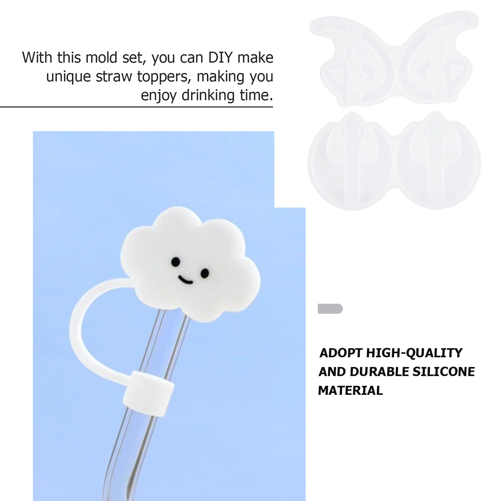 2 قطعة قوالب توبر القش لتقوم بها بنفسك قوالب السيليكون لصياغة الراتنج مع سطح أملس سهلة لمشاريع الايبوكسي و