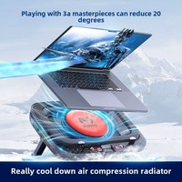 MEMO FL08 7 Angle Adjustable Notebook Powerful Fan Cooling Pad for 14-19'' Game Laptop Cooler Strong Wind Kickstand Base Bracket