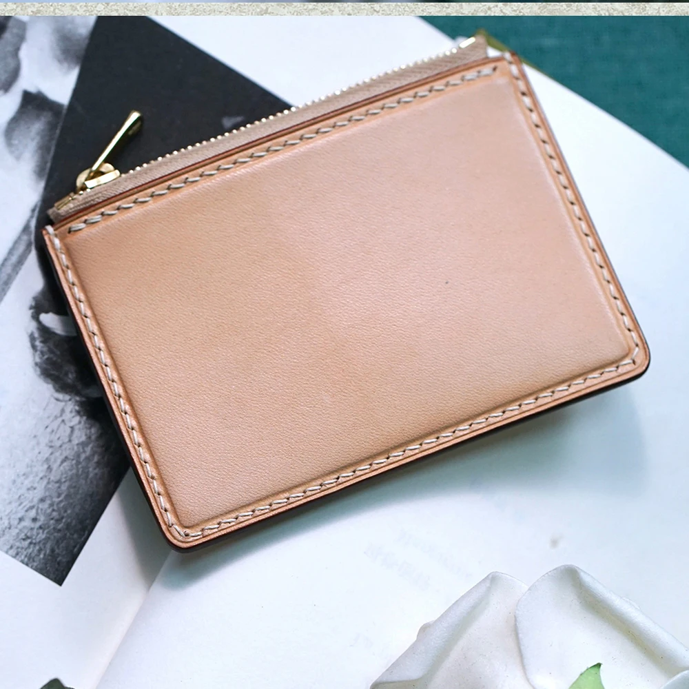 DIY leather craft  coin bag zipper cardholder wallet cutting dies knife mold metal hollowed punch tool blade 11x8.5cm