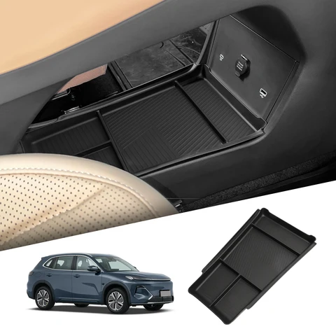Органайзер-лоток для центральной консоли Geely EX5 EM-i 2025-2026, левая сторона, нижний слой, TPE, аксессуар для хранения и порядка