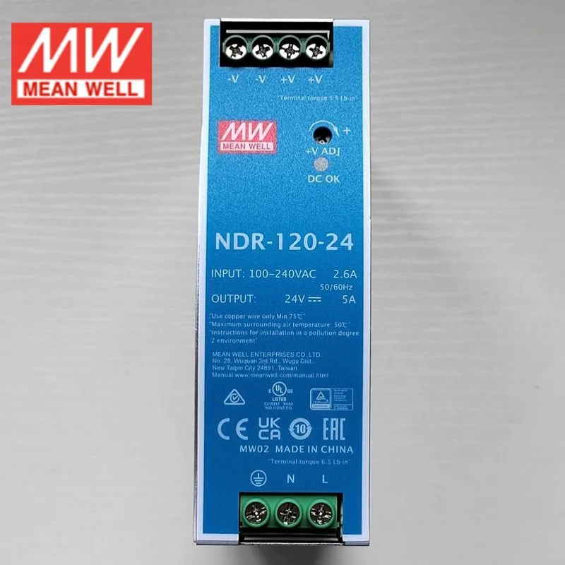 Taiwan Province Mingwei NDR-120 75 240 480W Power Supply 220V Transformer DC 12 24 48VDC.