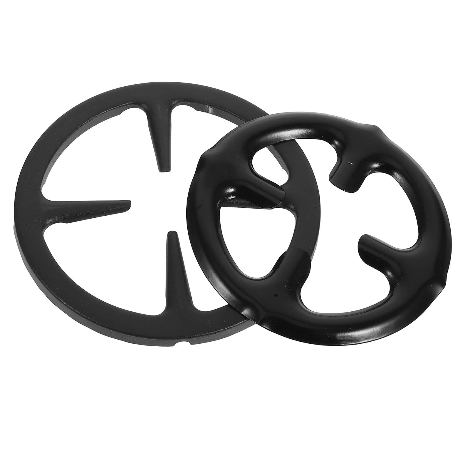 

2Pcs Coffee Pot Stand Gas Stove Cast Iron Ring Reducer Stable Kitchen Rack Holder for Camping Fire Pit Cooking