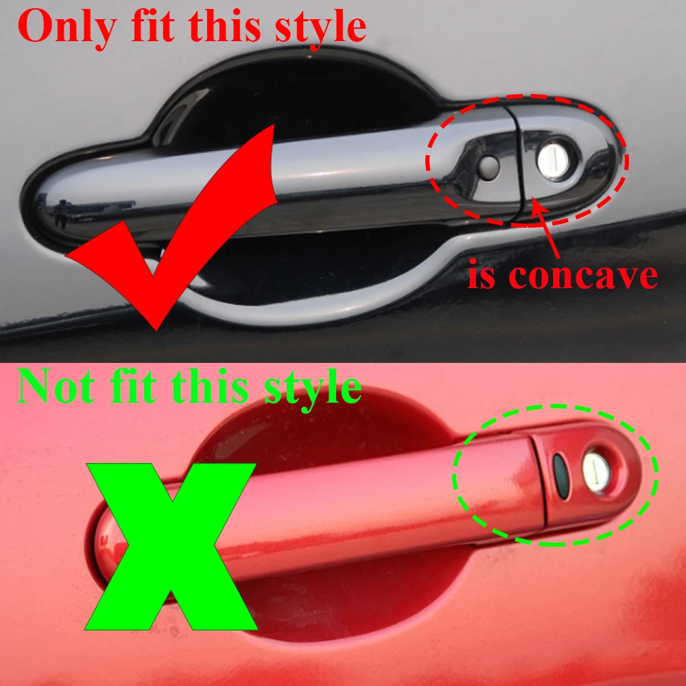 Door Lock Cover With Key Hole Left Right Outer Handle Cap Lid For Nissan Tiida C12 March IV Micra K13 JUKE F15 Cube Z12 2010-19 view 2