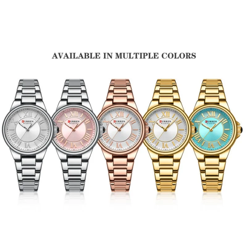 Istro REN-Montre à Quartz de Marque Élégante pour Femme, en Acier Inoxydable localité, Étanche, Décontractée, Romaine, de Luxe, pour Dame, 9091