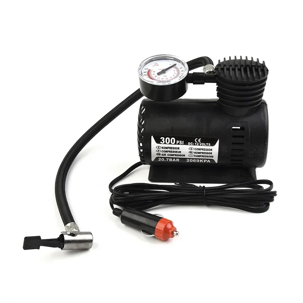 12V Car Electric Air Pump Car Inflation Pump Locomotive Tire Inflator For Swim Ring Air Cushion Kayak Ball Cars Motorcycles Tyre